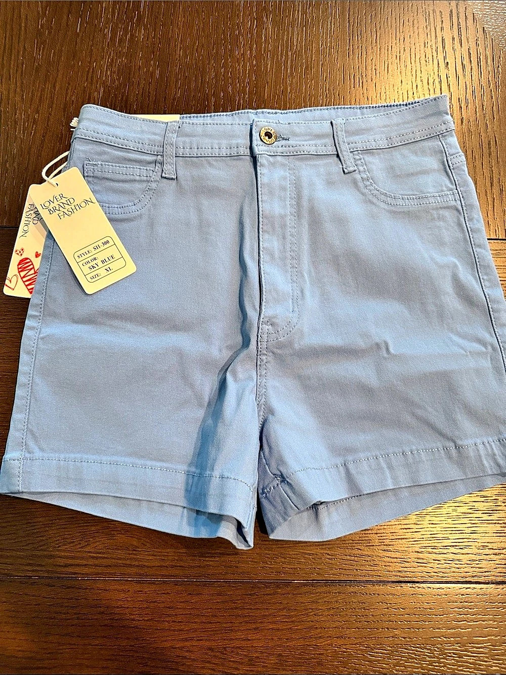 Lover Brand Fashion SH-300 Jean Shorts in Blue Size XL NWT